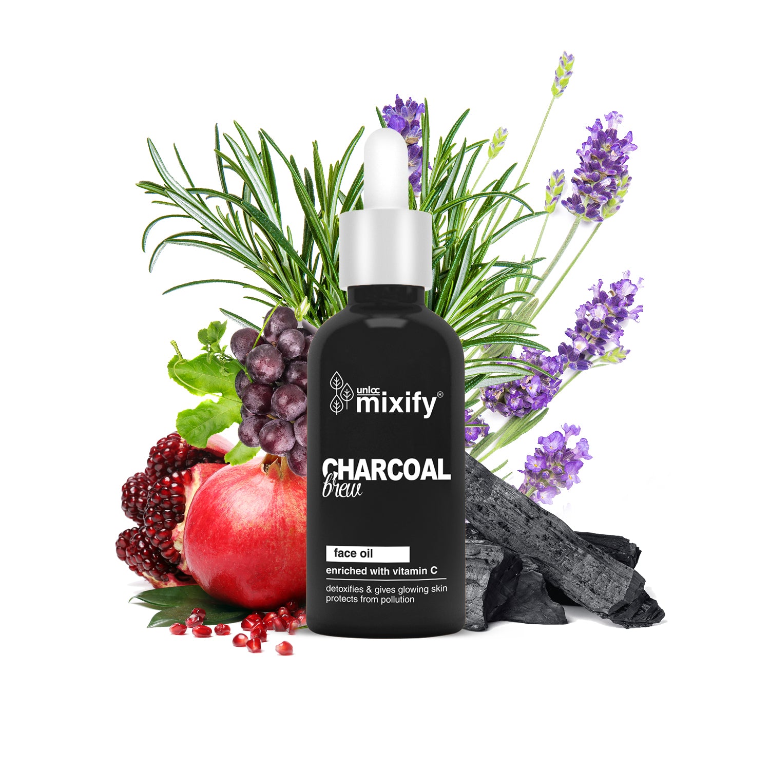 Unloc Mixify Charcoal Brew Face Oil - 30ml