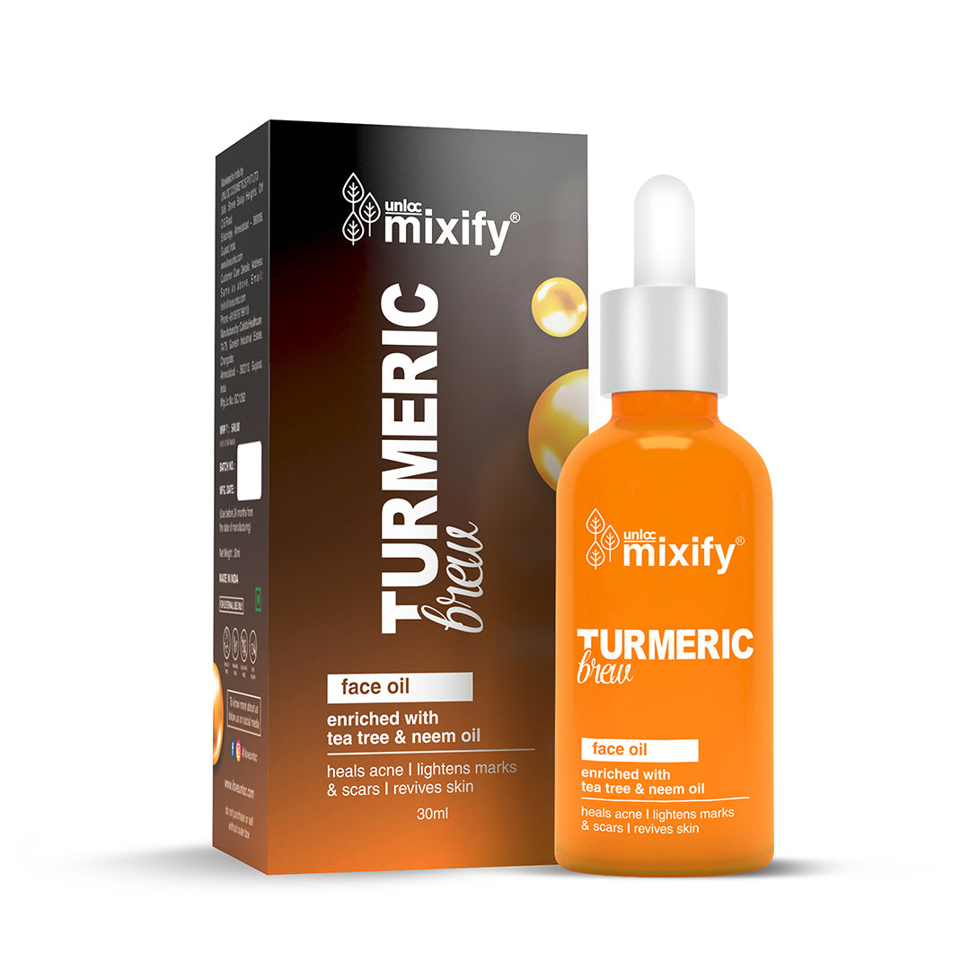 Unloc Mixify Face Oil Combo - Charcoal Brew Face Oil + Turmeric Brew Face Oil